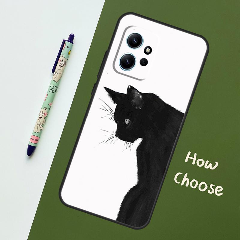 

Черный Кошачий Мордочка Котенка Чехол Для Xiaomi Redmi Note 14 10 11 12 13 15 Pro Plus Чехол Для Redmi 15 13C 12C 10C 14C 15C Redmi Note 12 4G