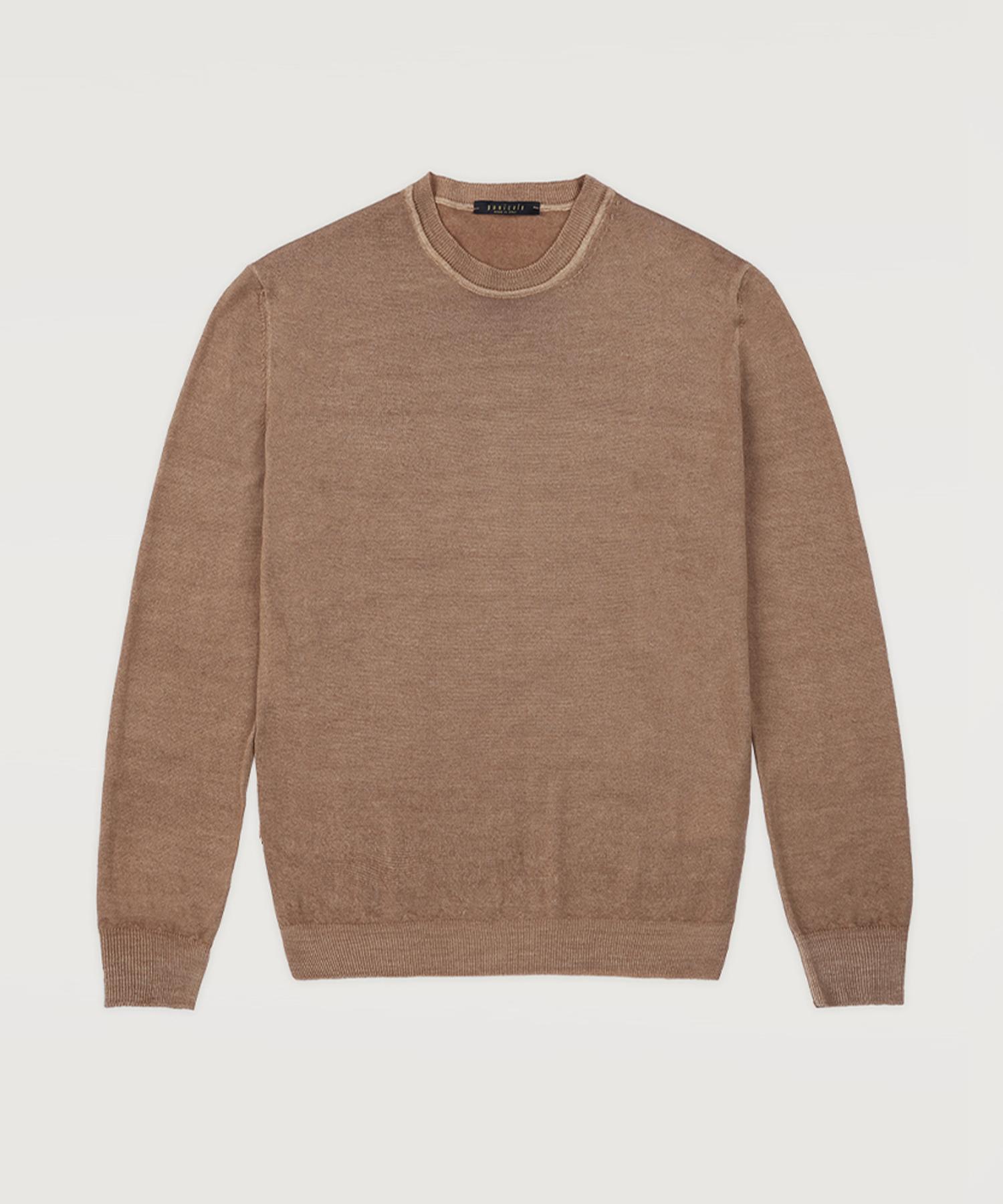 Panicalle Crew Neck Wool Sweater [Camel] Camel/S