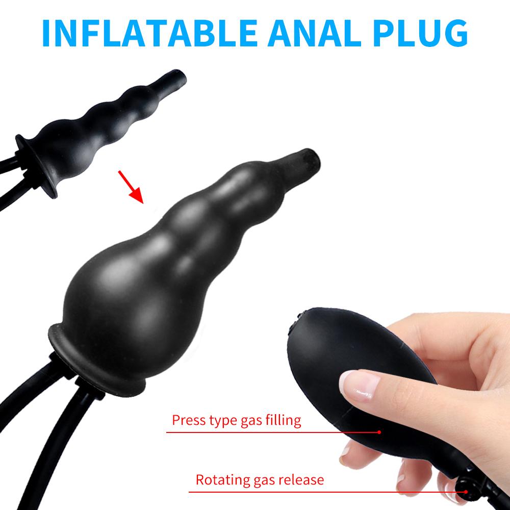 Aufblasbarer Analplug, Einlauf, Reinigung, Anal-Expander, Butt-Plug für Frauen und Männer, Vagina & Amp;Anal-Dickdarm-Reiniger, Düsenstecker, Sexspielzeug für Erwachsene
