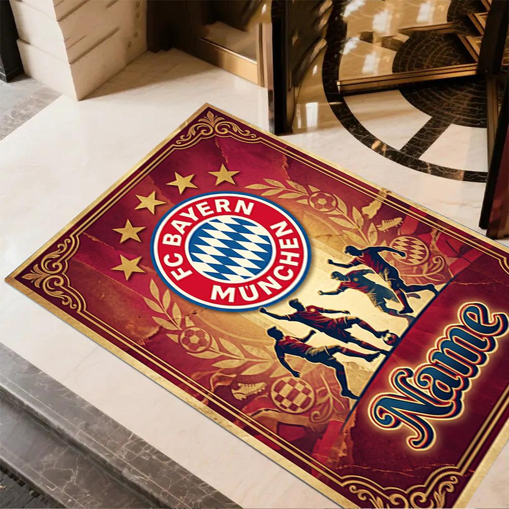 Bayern Munich Fan Gear Floor Mat Suitable for Kitchen Bedrooms Balcony Game Room Anti-slip Rug Office Home Decor Perfect Birthday/Christmas Gift Idea