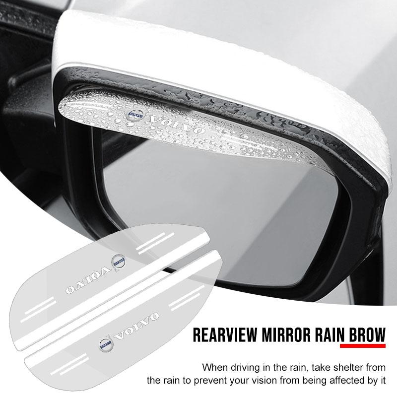 2Pcs Car Rearview Mirror Rain Eyebrow Sun Shade Protector Sticker For Volvo 240 C70 S40 S50 S60 S70 S80 S90 V40 V50 V60 V90 XC40 XC60 XC90 Vnl Truck