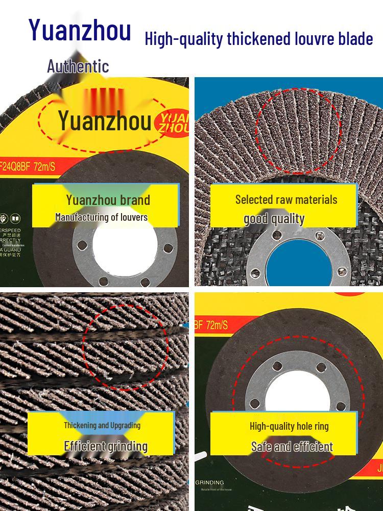 125mm Flap Disc for 150mm Angle Grinder, Polishing Pad and 180mm Flap Wheel for Stainless Steel and Metal Sanding