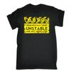 Caution Mentally Unstable T-SHIRT Crazy Mental Top Present Birthday Fashion Gift