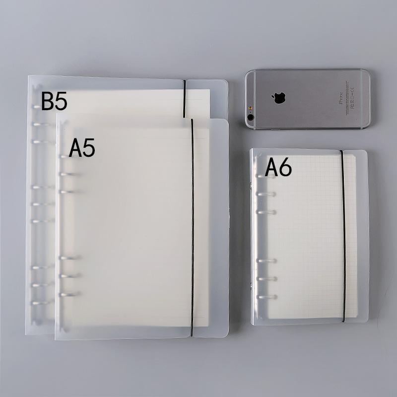 Diary A7 A6 A5 Transparent Loose Leaf Binder Notebook Inner Core Cover Note Book Journal Planner Office Stationery Supplies