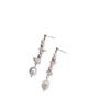 Small beauty, exquisite beauty, natural freshwater pearl stacked high S925 silver needle stud earrings temperament fairy powder