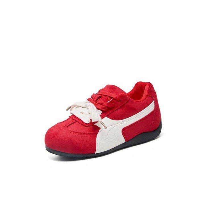 [Fanfuna] Retro American German training shoes for women's ins tide 2025 summer new flat-bottomed color matching Forrest Gump shoes for women