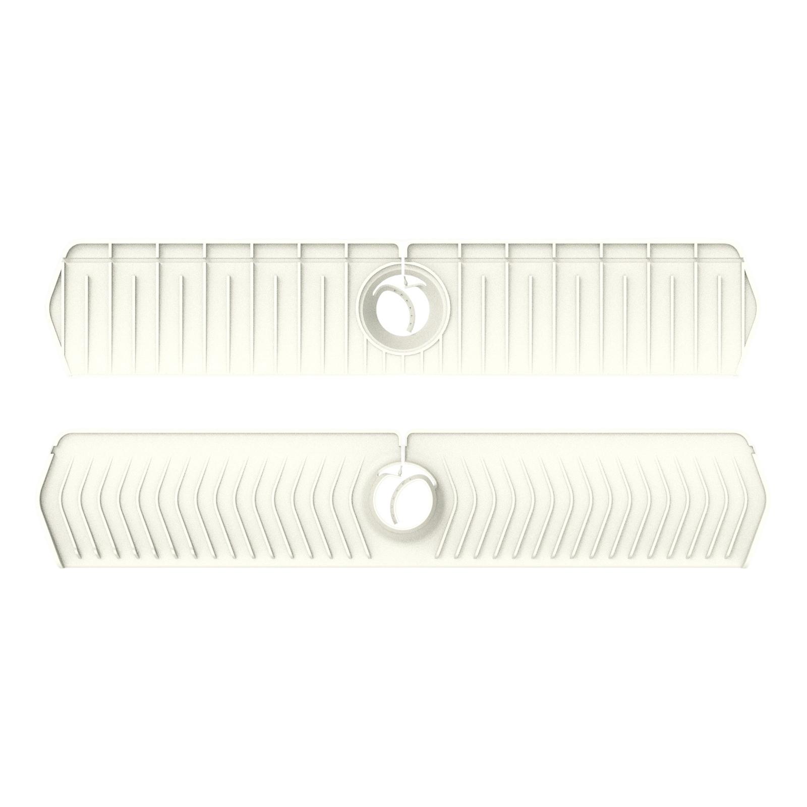 

Upgraded Silicone Faucet Guard For Kitchen Sink – Rubber Draining Mat For Countertops, Bathroom, And RV, Flexible Sink Faucet Drying Pad One Size білий