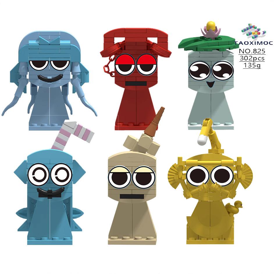 Rhythm Box game peripheral building blocks, Jellyfish Sister, Mr. Phone model dolls