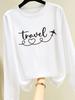 (Asian Size) flower cute 90s Print T Shirt Women Clothing Tee autumn winter spring Casual Fashion Top o-neck Graphic Long Sleeve T-shirts