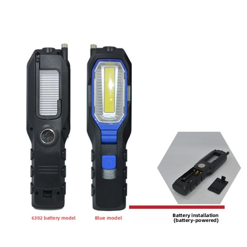 6302 Super Bright LED Work Light, USB Rechargeable Magnetic Flashlight with Hook Anti-Drop for Auto Repair Emergency