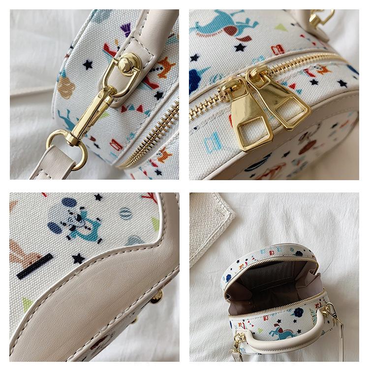 Women's High-End PU Leather Korean Fashion Bags - Small Round & Square Shoulder/Crossbody Bags.