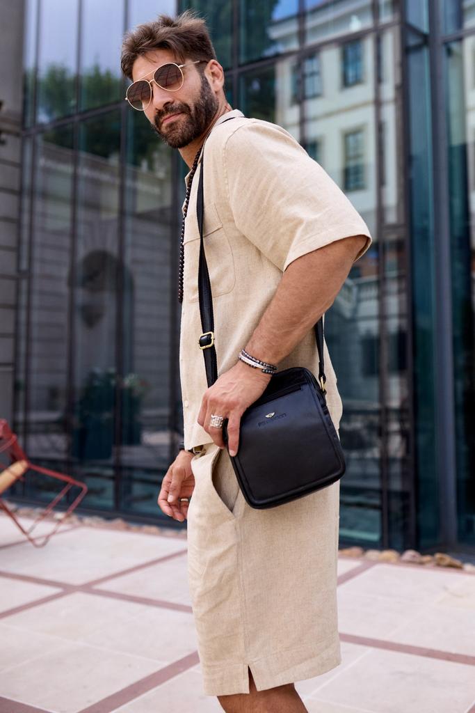 PTN 504-NDM-2953 Black Leather Bag
