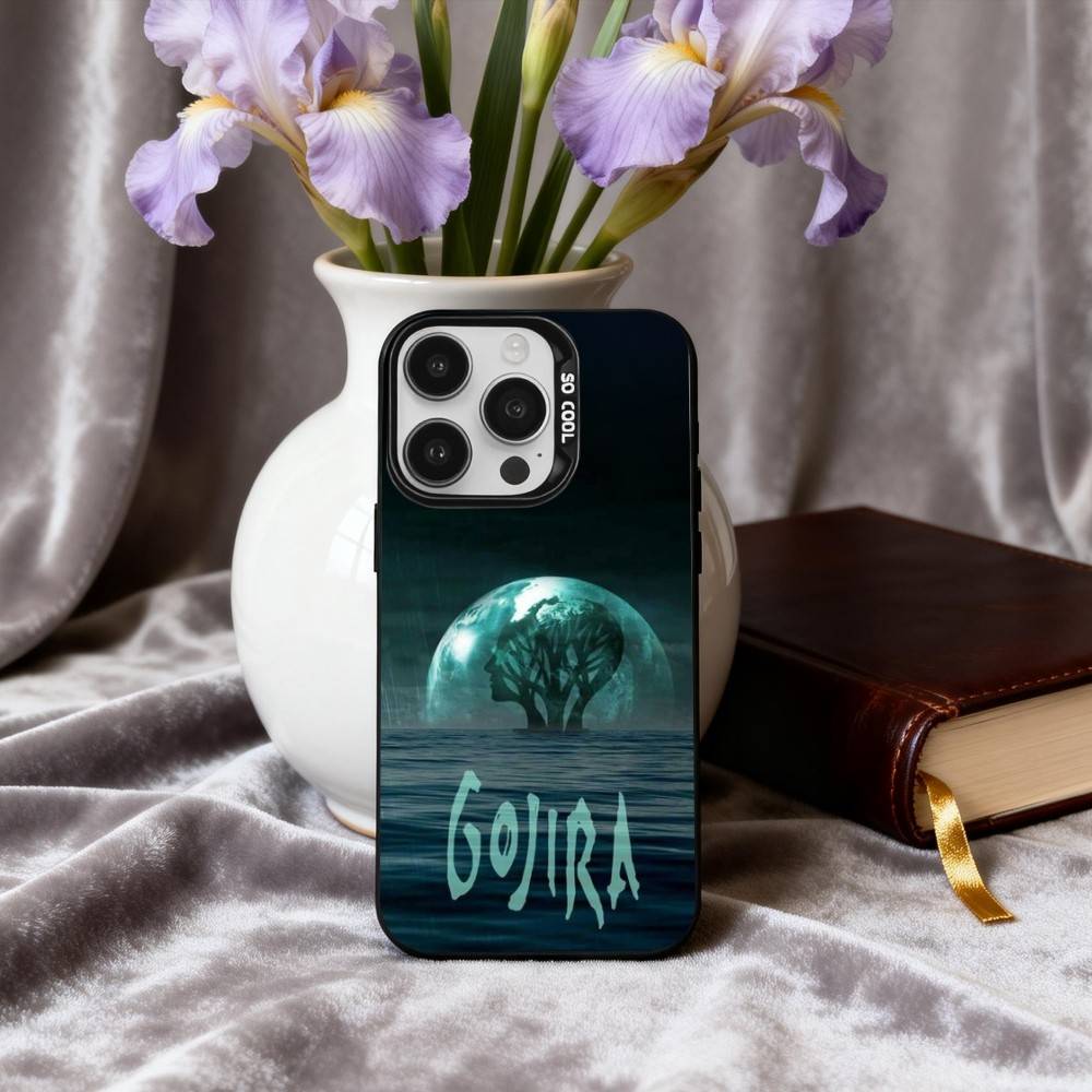 G-Gojira-A F-Fortitude-E Band Phone Case For iPhone17,16,15,14,13,12,11 Plus,Pro Max Black Candy silver phone case