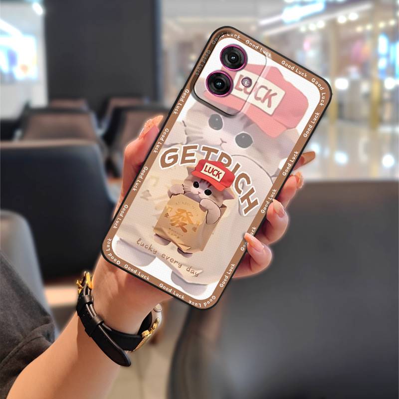 Waterproof Anti-knock Phone Case For MOTO G55 5G Protective Dirt-resistant Cute Graffiti Durable Cartoon TPU Soft case