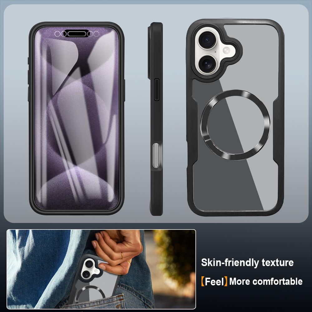 Anti-scratch Touch Screen Case 360 Protector Film Case for iPhone 16 15 14 13 12 11 Pro Max Plus TPU Ultra Thin Magnetic Magsafe
