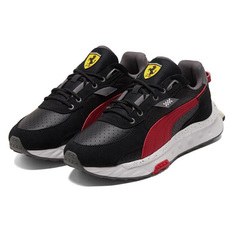 Puma Unisex tenisky Scuderia Ferrari x Wild Rider Black Rosso Corsa Smoked-Pearl 306937-01