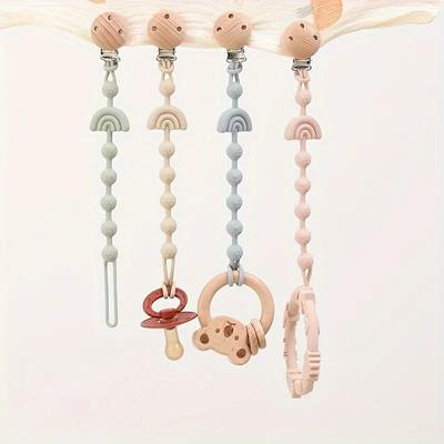 2pcs Silicone Pacifier Clips, Cute Pacifier Chains Dummy Holders, Pacifier Holders