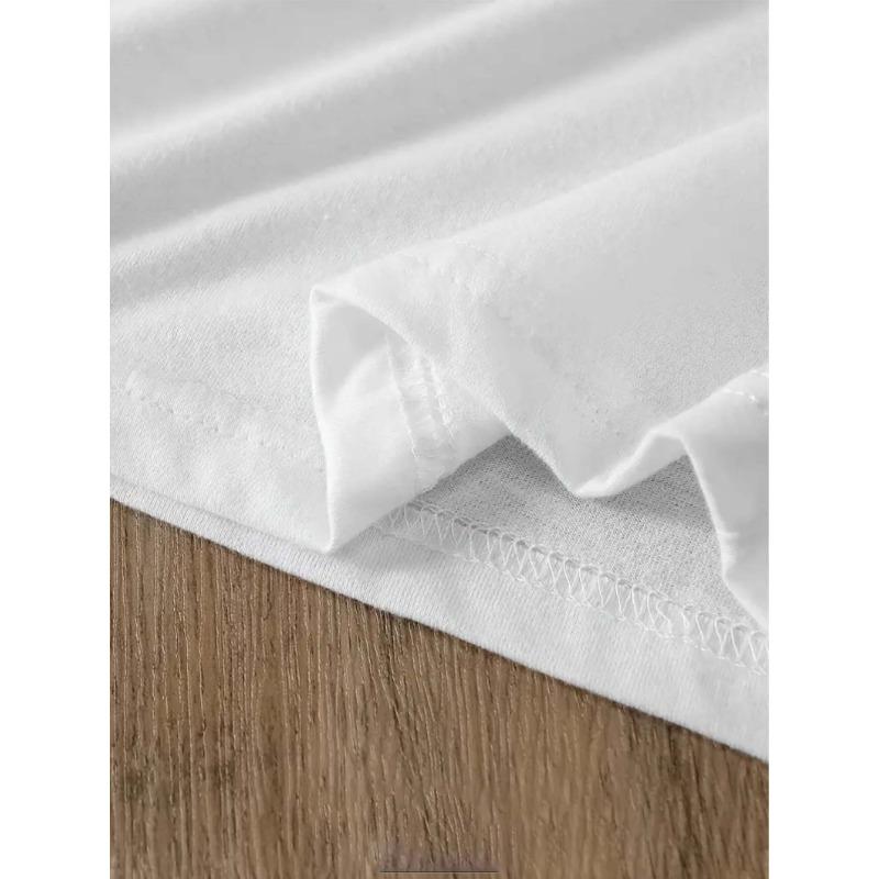 European Size Women's Valentine's Day Love Leopard Print T-Shirt - Soft Lightweight Round Neck Casual Tee with White Base & Print for Date Night