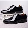 Italian Oxford Shoes for Men Luxury Patent Leather Wedding Shoes Pointed Toe Dress Shoes Classic  Plus Size 38-48