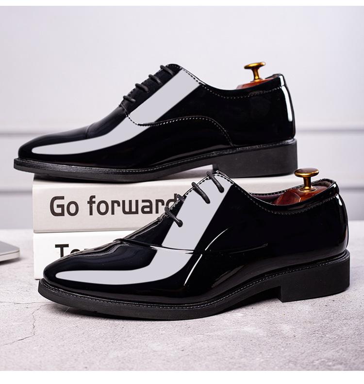 Italian Oxford Shoes for Men Luxury Patent Leather Wedding Shoes Pointed Toe Dress Shoes Classic  Plus Size 38-48
