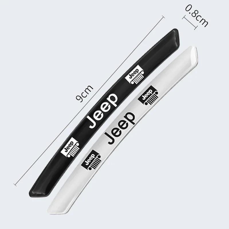 4Pcs Car Wheel Hub Badge Tire Rim 3D Stickers For Jeep Grand Cherokee Wrangler Gladiator Compass Renegade Wagoneer Avenger AKZ1