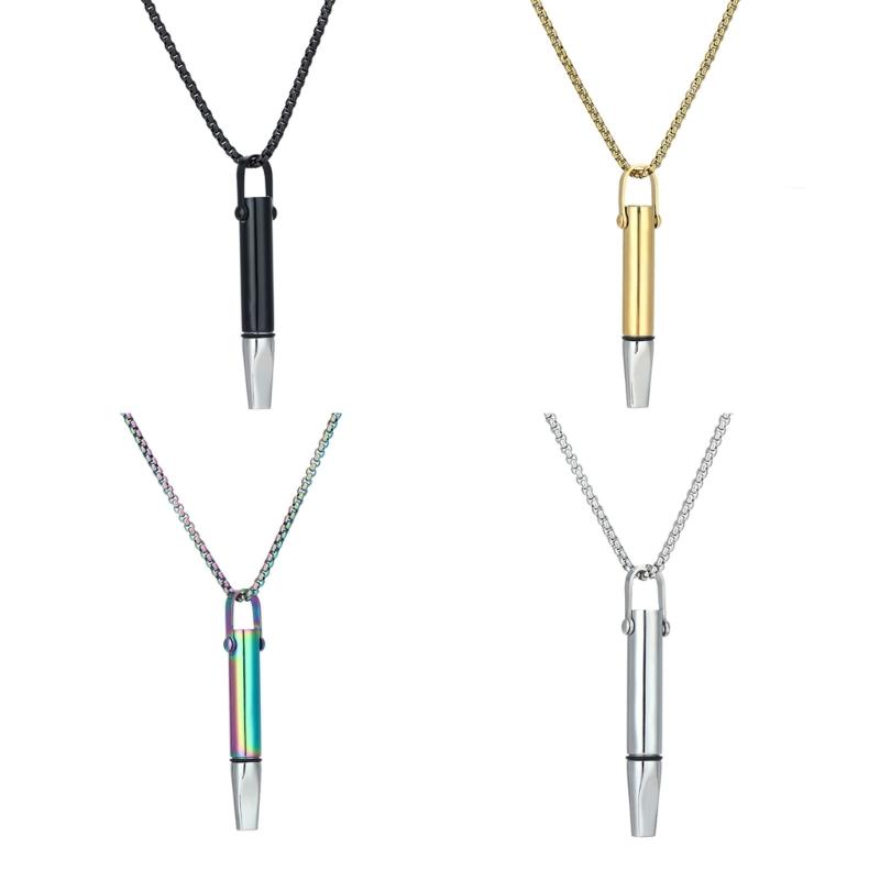 Breath Resistance Whistle Necklace for Yoga Meditation And Stress Relief With Built In Cotton Core Designs Daily Use