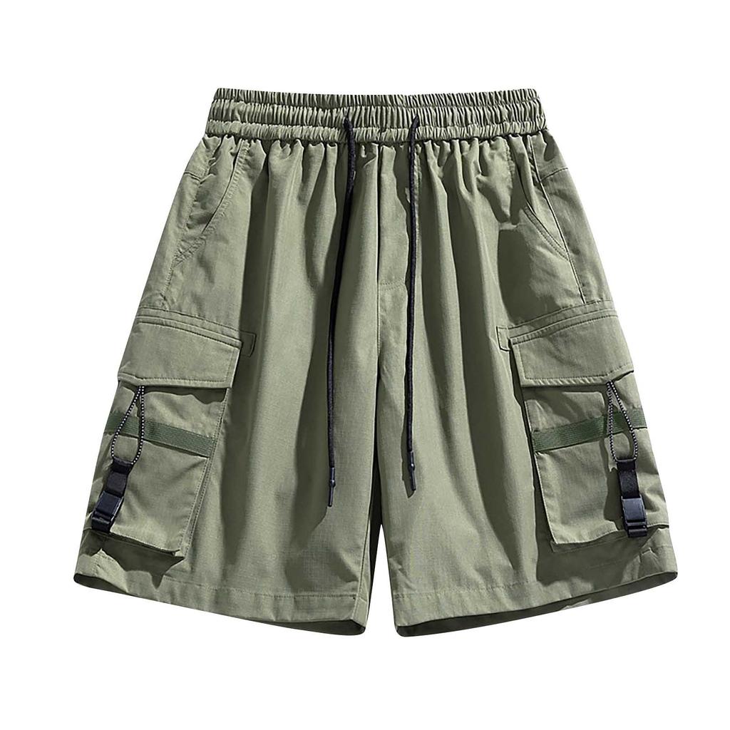 Letnie męskie spodenki kamuflażowe z nadrukiem cyfrowym, elastyczne, elastyczne, przycięte spodenki sportowe