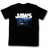 Jaws Deep Blue Sea Black Adult T-Shirt