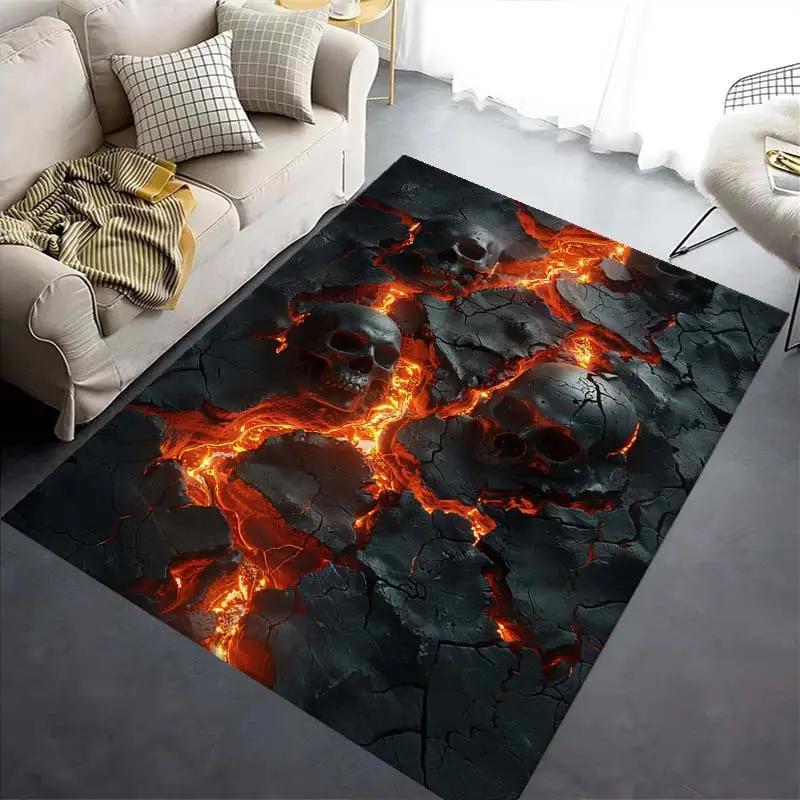 Volcano Lava 3D Magma Rugs Carpet for Home Decor Living Room Large Area Rugs Bedside Non-slip Floor Mat Home Entrance Doormat