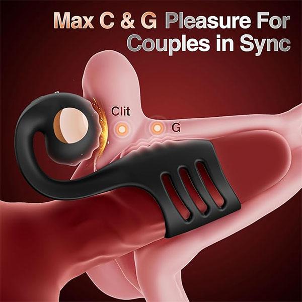 Penis Ring Vibrator,Vibrating Cock Ring Sleeve Vibrator Male Sex Toys, 10 Modes Remote Control Penis Sleeve, Clit G-Spot Vibrators Men
