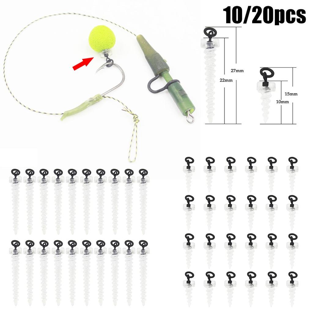 10/20pcs Boilie Screws With Ring Swivel Hair Chod Ronnie Rigs Boilies ...
