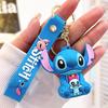 Car Cute flower Stitch bag pendant keychain Star and Stitch PVC soft plastic doll pendant couple small key chain Gift