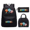 The Amazing World of Gumball Backpack 3pcs Set Students School Bag Lunch Bag Pencil Case Boys Girl Bookbag Women Travel Rucksack
