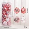 Electroplated Painted Christmas Ball Ornament Set – Plastic Round Decorations for Tree