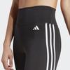 Adidas Striped Quick-Dry Training Tights Women Bottoms Black HT5438