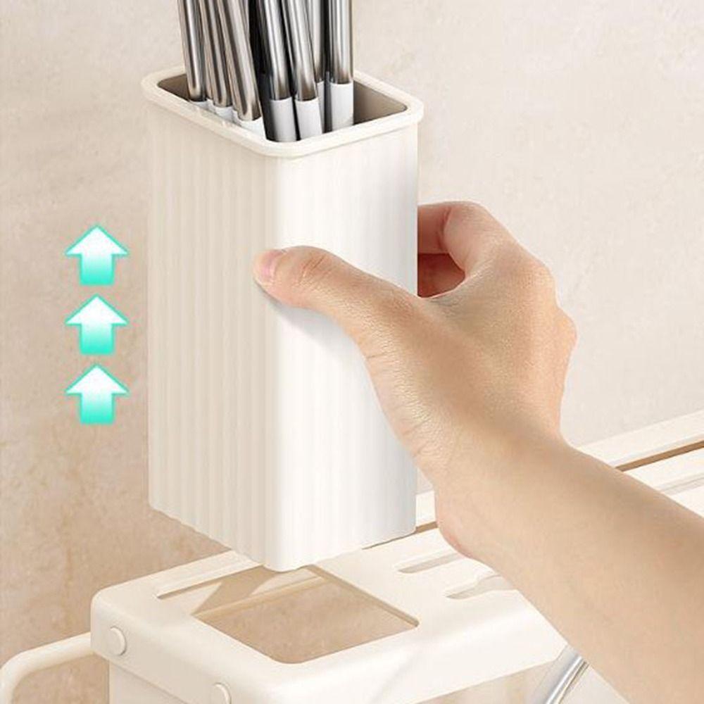 Stable Chopstick Bucket Large Capacity Cutlery Organizer Modern Cutlery Drying Rack  for Home