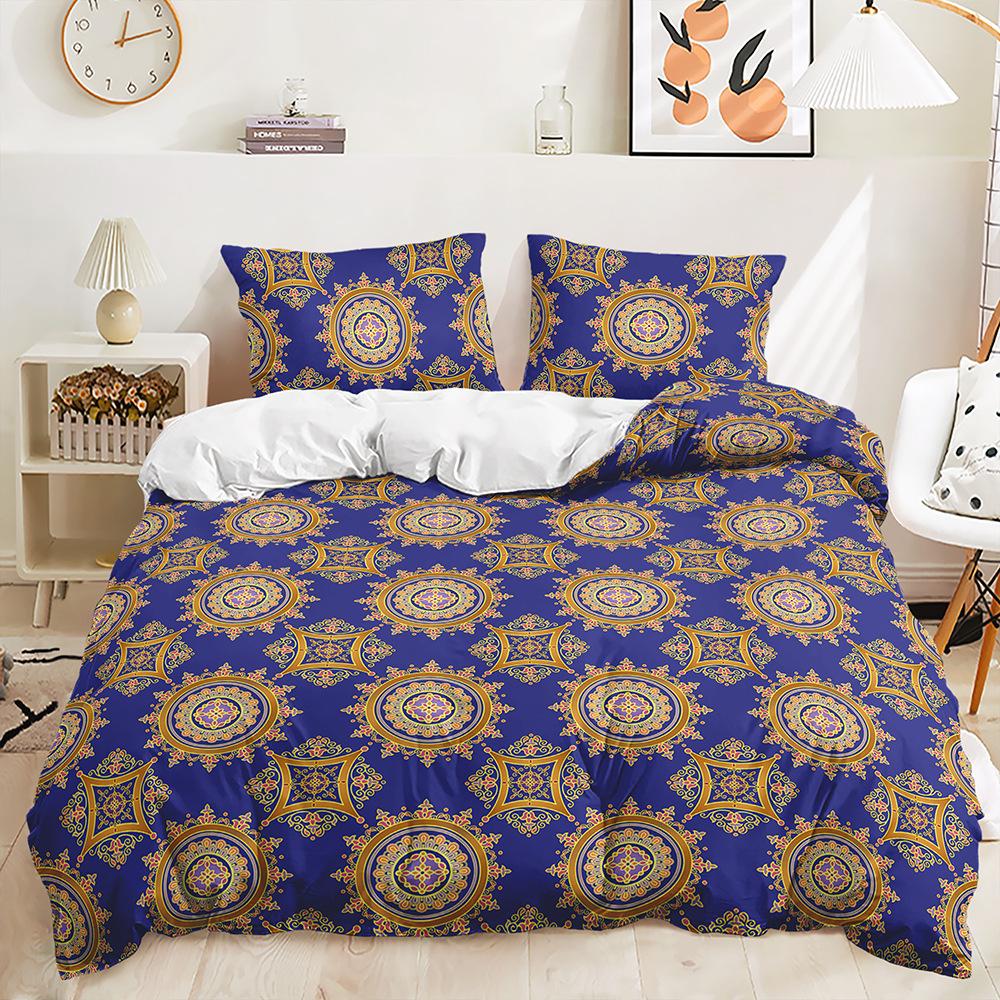 Bed Three-Piece Court Pattern Kit Bohemian Quilt Cover Two-Piece Bedroom