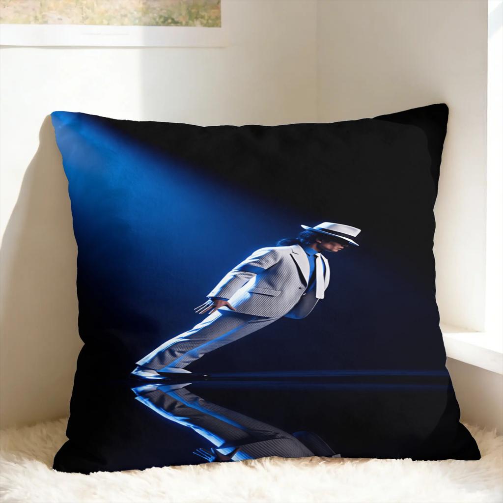 Pillow Cover MJ King Of Pop M-Michael J-jackson Novelty Pillow Case For Living Room Chair Pillowcases