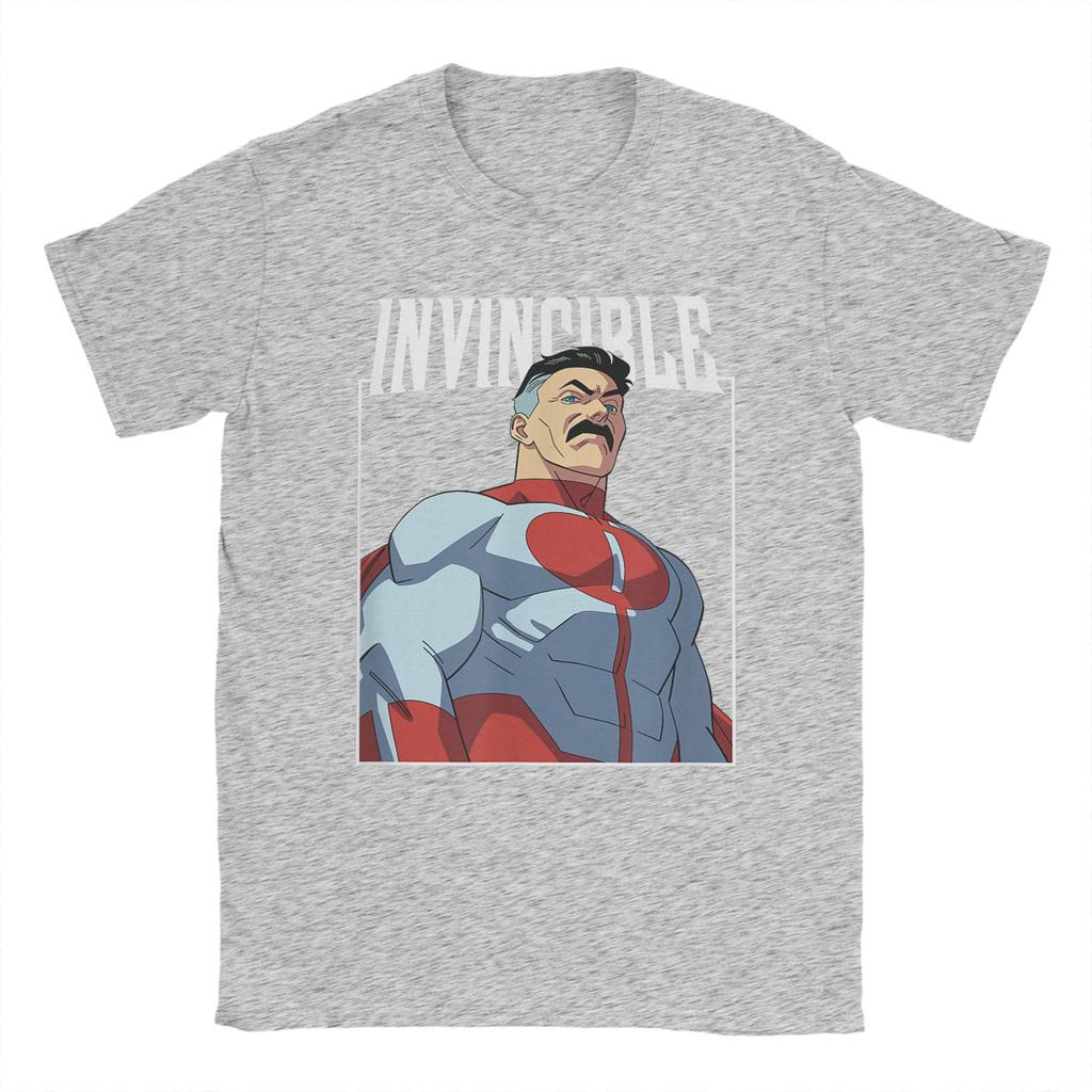 Men T-Shirt Invincible Omni-Man Character Awesome Cotton Tee Shirt Short Sleeve Anime Cartoon T Shirt O Neck Clothes New Arrival