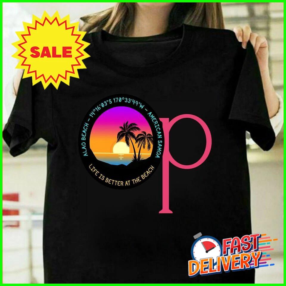 Ocean Pacific 1980 1990 Alao Beach Sunset American Samoa TTshirt S-5XL 3XL