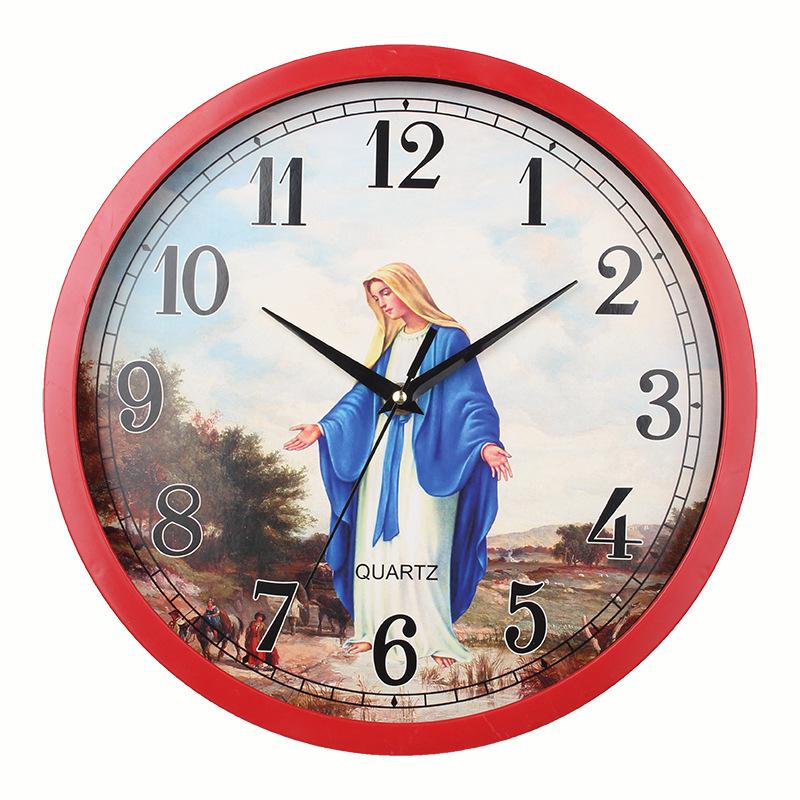 New Jesus Wall Clock Bedroom Living Room Home Decoration Wall Clock Living Room Dining Room Silent Wall Clock