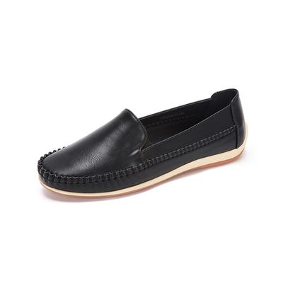 Mook Faye Hand-Stitched Casual Loafers Black 516623202Za