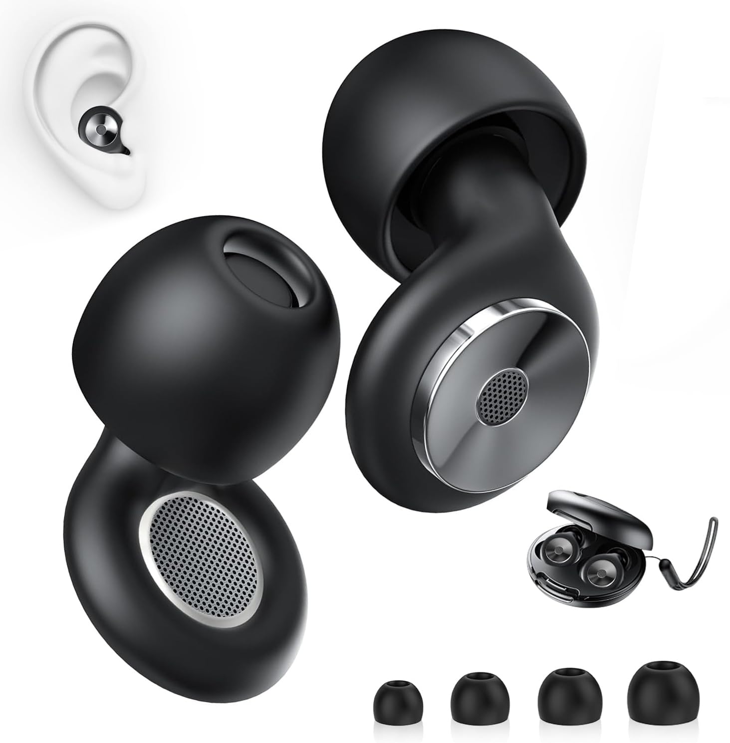 

Полный звук Мимисен от Sleep Futuregirl Сон Шумоподавление Для Хранения Наушников Чехол Слух Унисекс Размеры Беруши, Блокирующие, [Под наблюдением чёрный