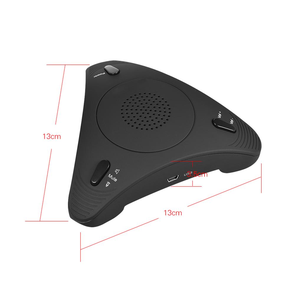 USB Desktop Computer Conference Omnidirectional Condenser Microphone Mic Speaker Speakerphone 360 degrees  Audio Pickup