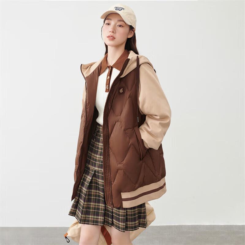 

Ailayiyi Women s Spliced Hooded Duck Down Puffer Jacket S (155/80A)