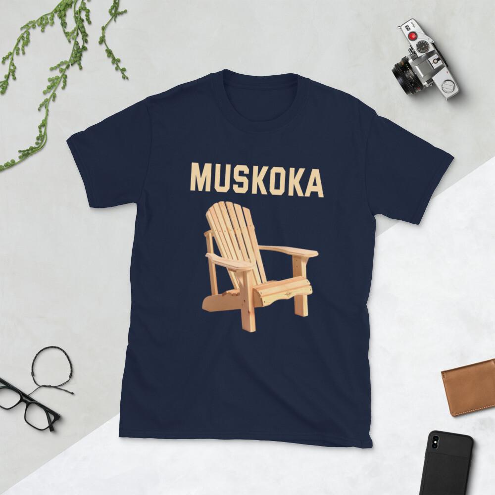 Muskoka Chair Cottage Country Ontario Toronto Canada Short-Sleeve Unisex T-Shirt XXXL