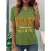 Damen T-Shirt Grafik Buchstabe Stilvoll Lässig Kurzarm Rundhals Normal Oberteile Täglich Wochenende Druck Schwarz Weiß Rosa Blau Lila Sommer Frühling