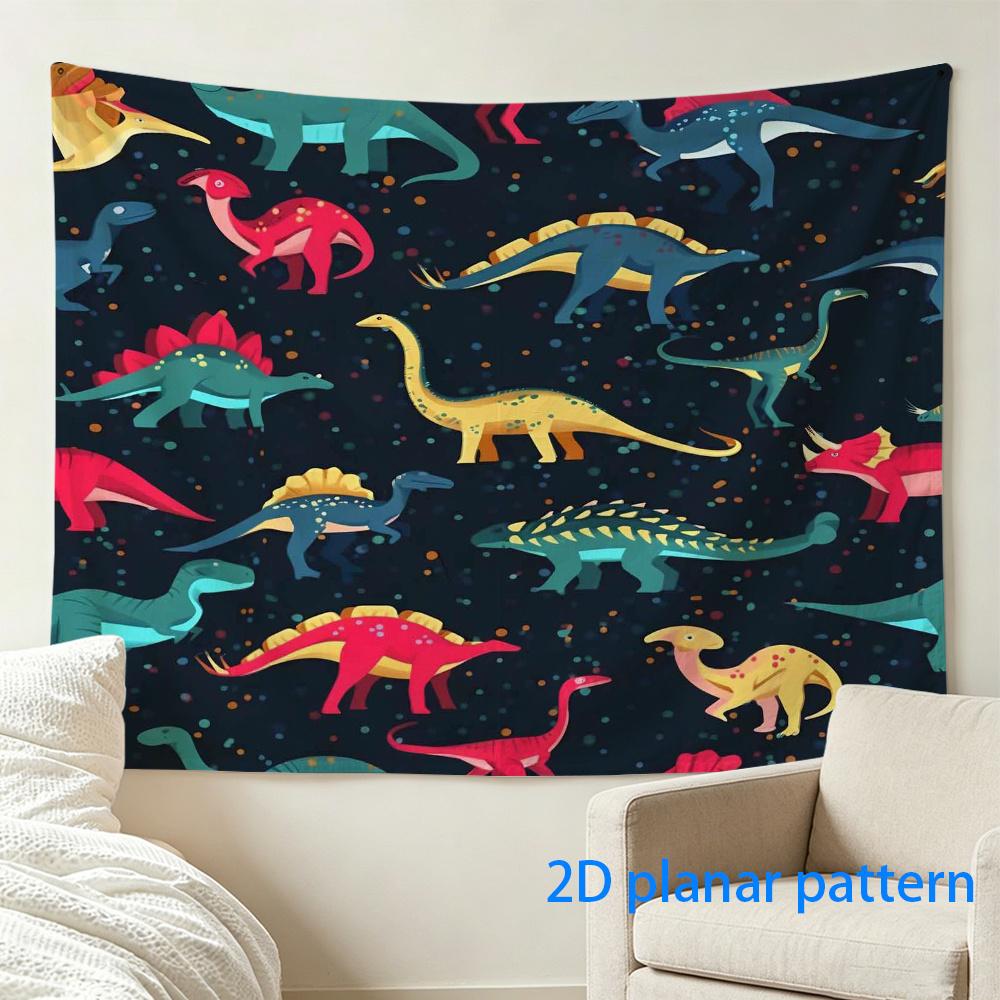 Dinosaur Tapestry Wall Hanging Jurassic Period Kids Room Jungle Safari Theme Decoration Poster Art