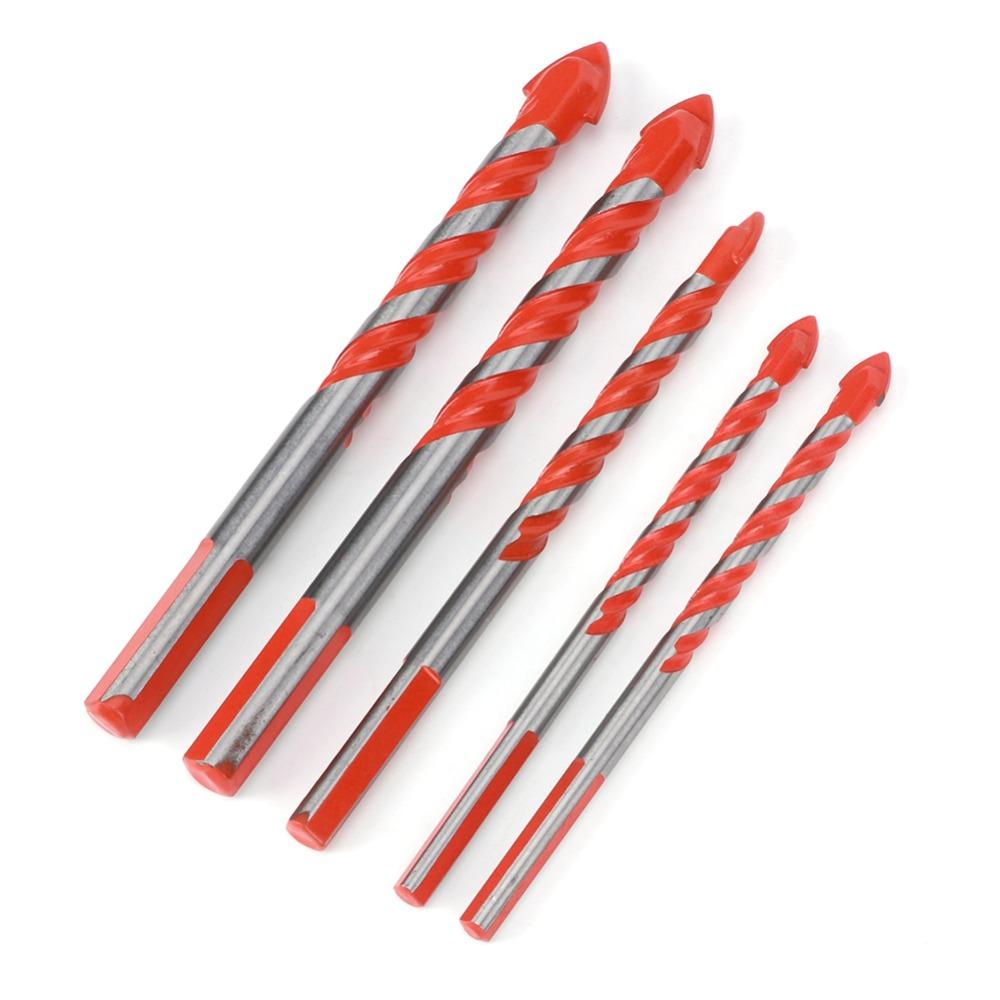 5pcs 6mm 6mm 8mm 10mm 12mm Ceramic Tile Drill Bit Orange Color Drill Bit Set Wall Drilling