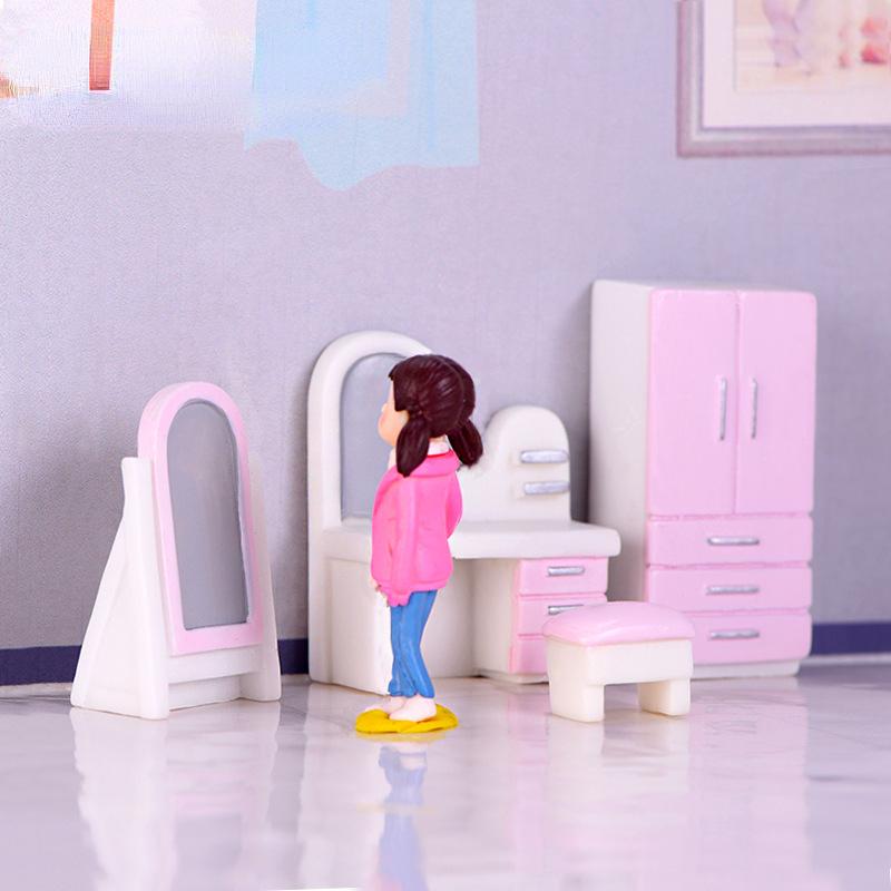Dollhouse Furniture Miniature Mini Furniture Modern House Figure Model Dollhouse Toy Children Birthday Gifts Hogar Y Decoracion